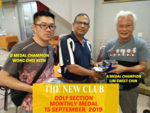 SEPTEMBER MONTHLY MEDAL